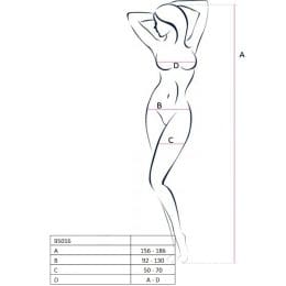 PASSION - WOMAN BS016 WHITE BODYSTOCKING ONE SIZE 2